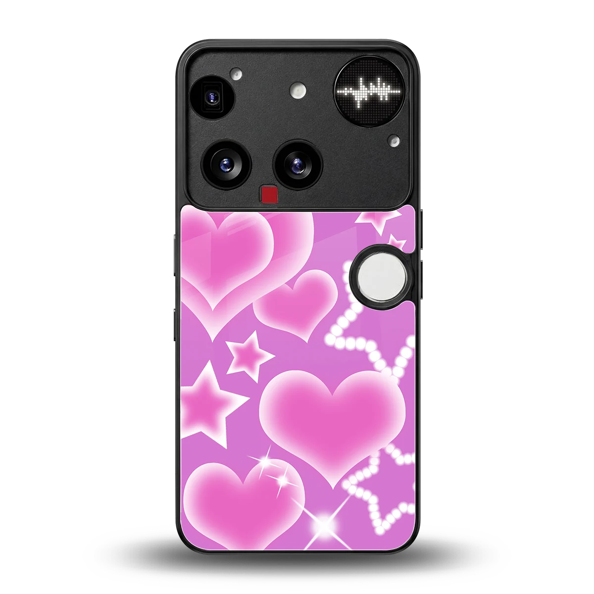 Pink Celestia back phone cover | glass case for nothing phone 3