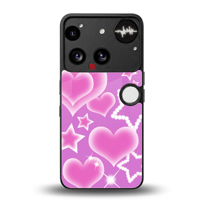 Pink Celestia back phone cover | glass case for nothing phone 3