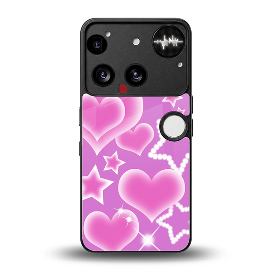 Pink Celestia back phone cover | glass case for nothing phone 3