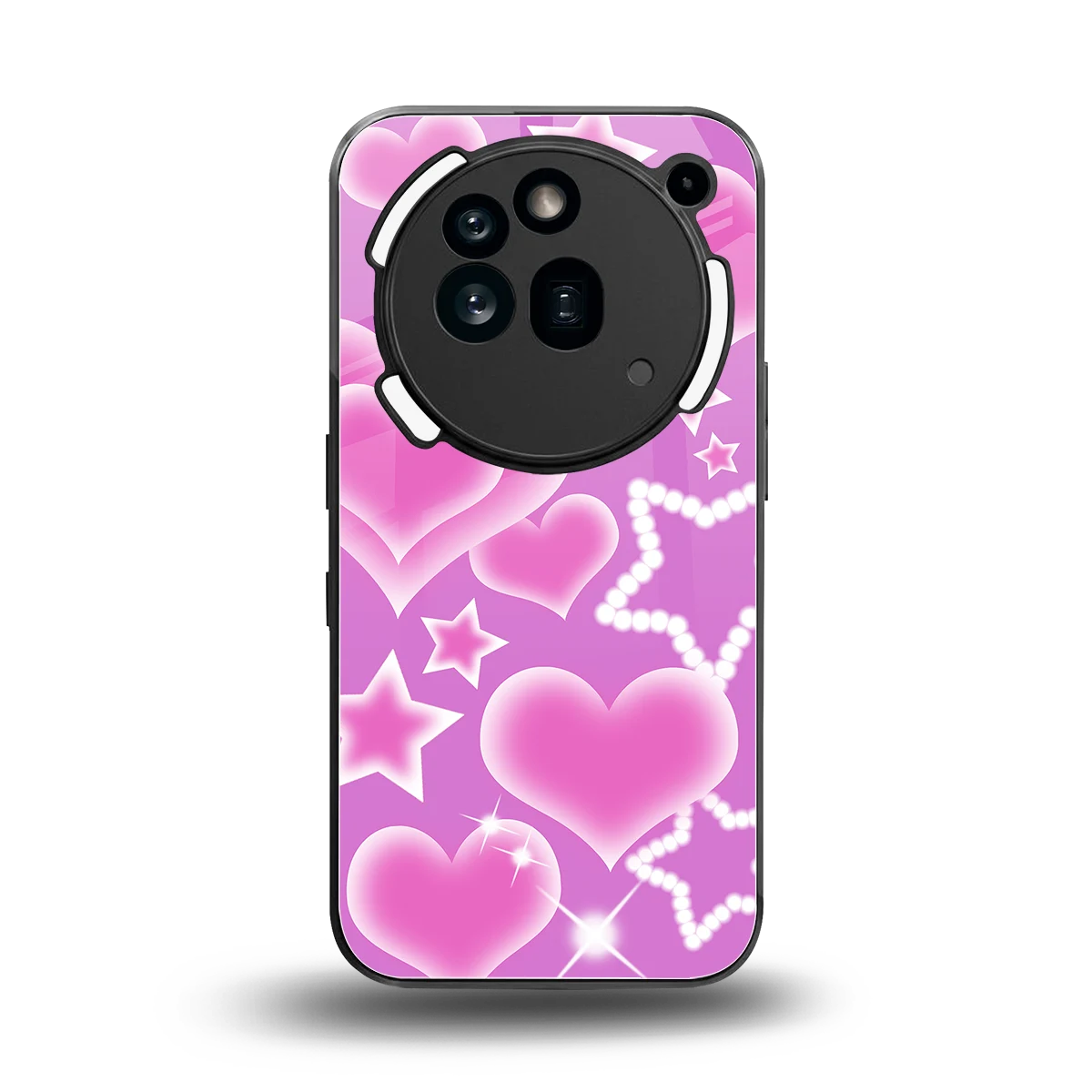 Pink Celestia back phone cover | glass case for nothing phone 3a pro
