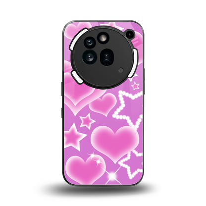 Pink Celestia back phone cover | glass case for nothing phone 3a pro