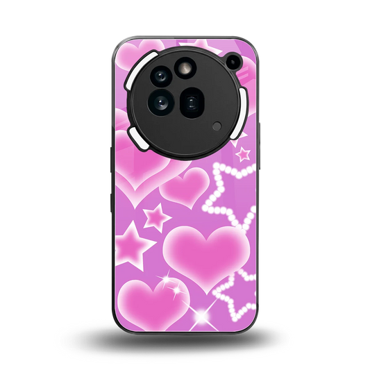 Pink Celestia back phone cover | glass case for nothing phone 3a pro