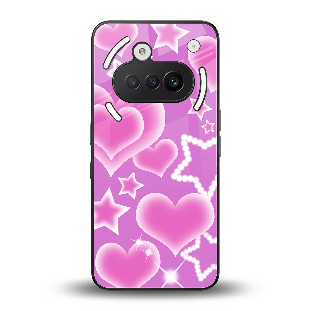 Pink Celestia back phone cover | glass case for nothing phone 3a