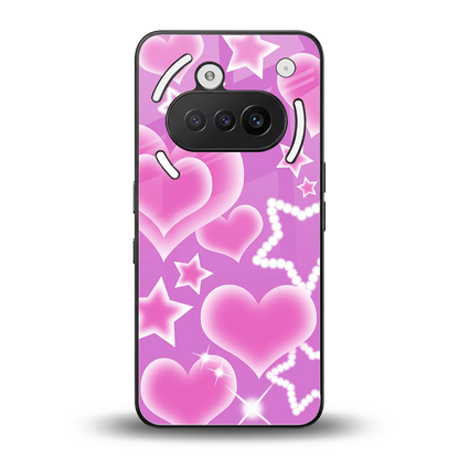 Pink Celestia back phone cover | glass case for nothing phone 3a