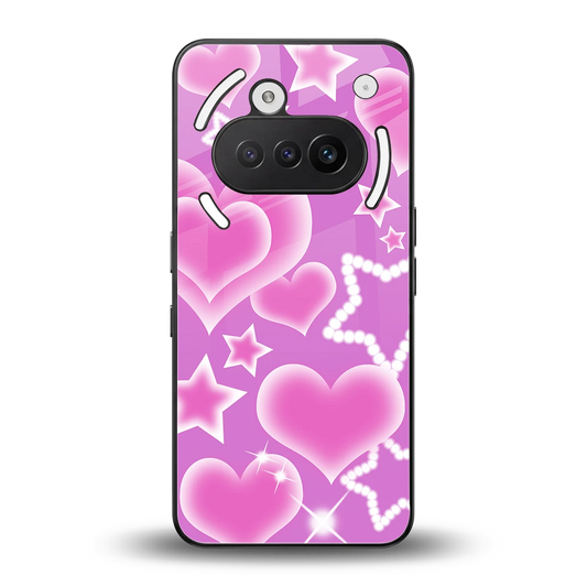 Pink Celestia back phone cover | glass case for nothing phone 3a