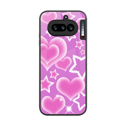 Pink Celestia back phone cover | glass case for nothing phone 4a