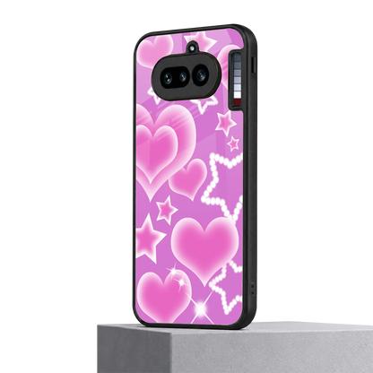 Pink Celestia nothing phone 4a mobile cover | shockproof glass phone case