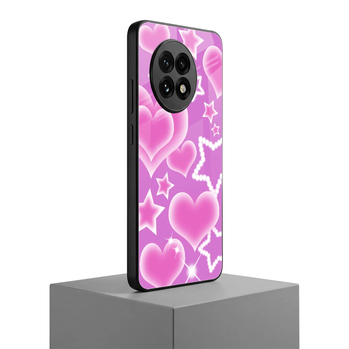 Pink Celestia oneplus 13r mobile cover | shockproof glass phone case