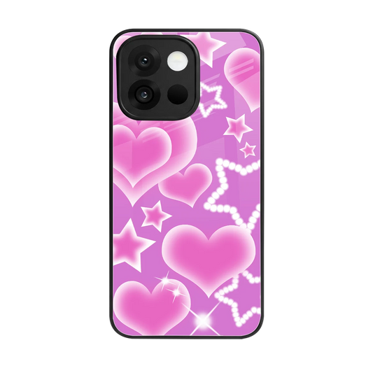 Pink Celestia back phone cover | glass case for oneplus 13s