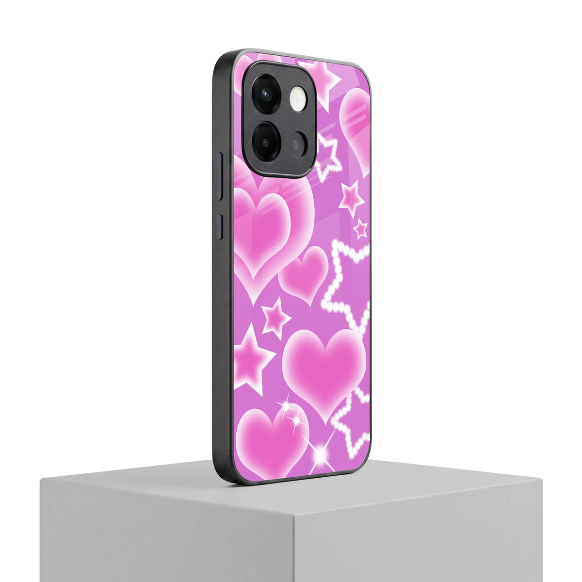 Pink Celestia oneplus 13s mobile cover | shockproof glass phone case
