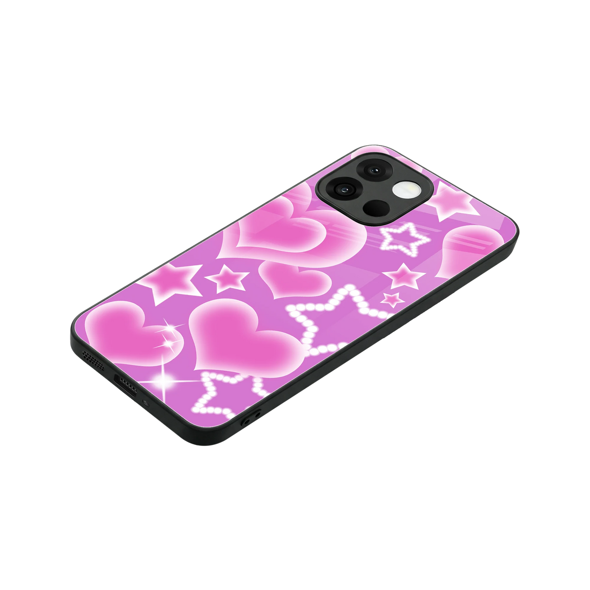 Pink Celestia stylish phone case for oneplus 13s | glossy glass and slim fit