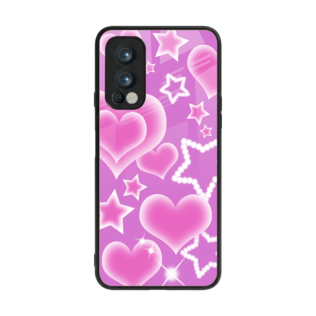 Pink Celestia back phone cover | glass case for oneplus nord 2