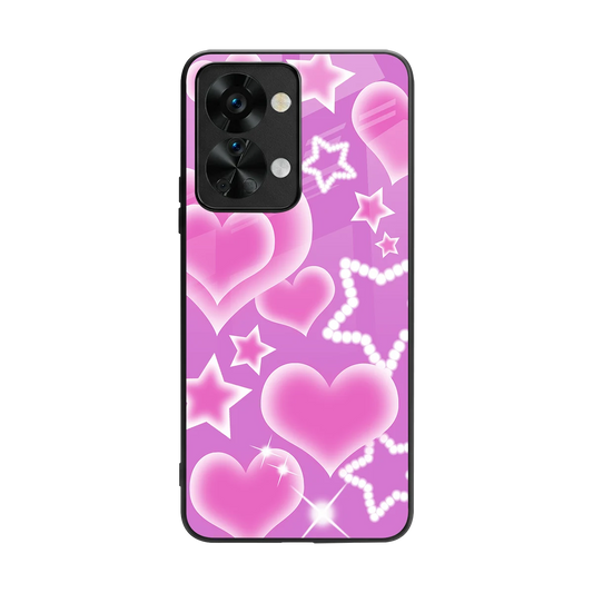 Pink Celestia back phone cover | glass case for oneplus nord 2t