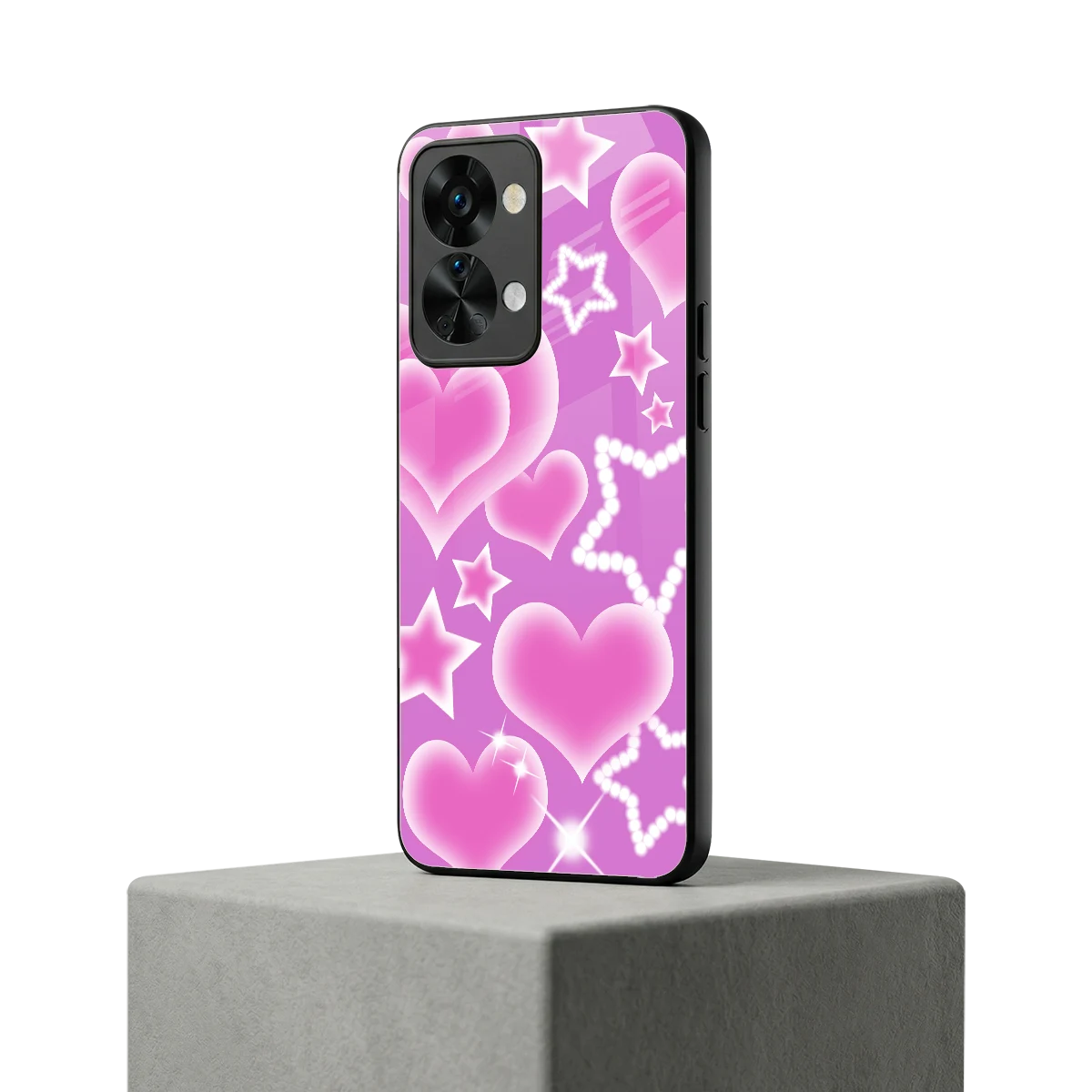 Pink Celestia oneplus nord 2t mobile cover | shockproof glass phone case