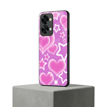 Pink Celestia oneplus nord 2t mobile cover | shockproof glass phone case