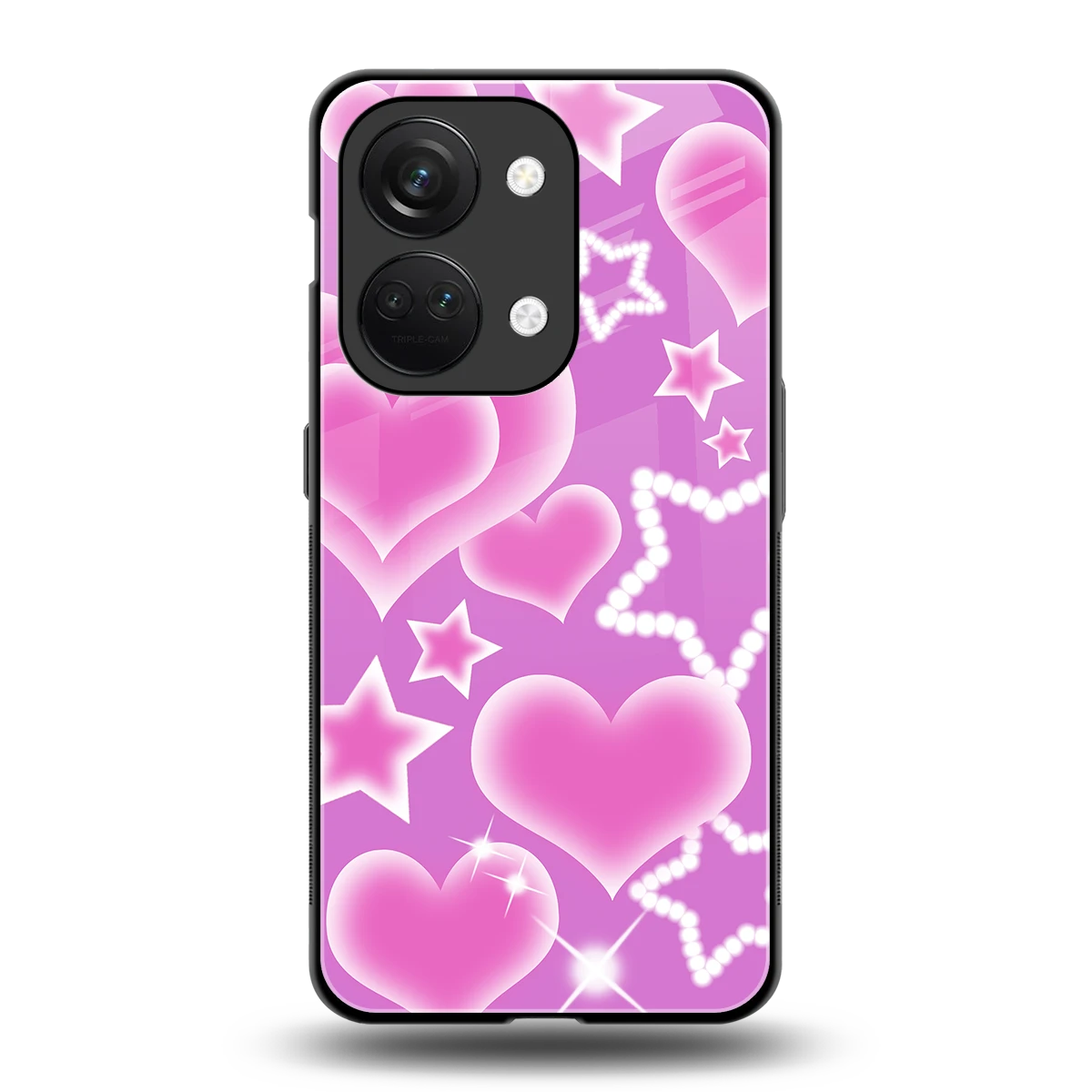 Pink Celestia back phone cover | glass case for oneplus nord 3