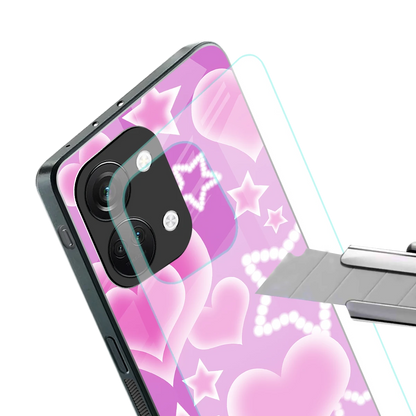 Pink Celestia stylish phone case for oneplus nord 3 | glossy glass and slim fit