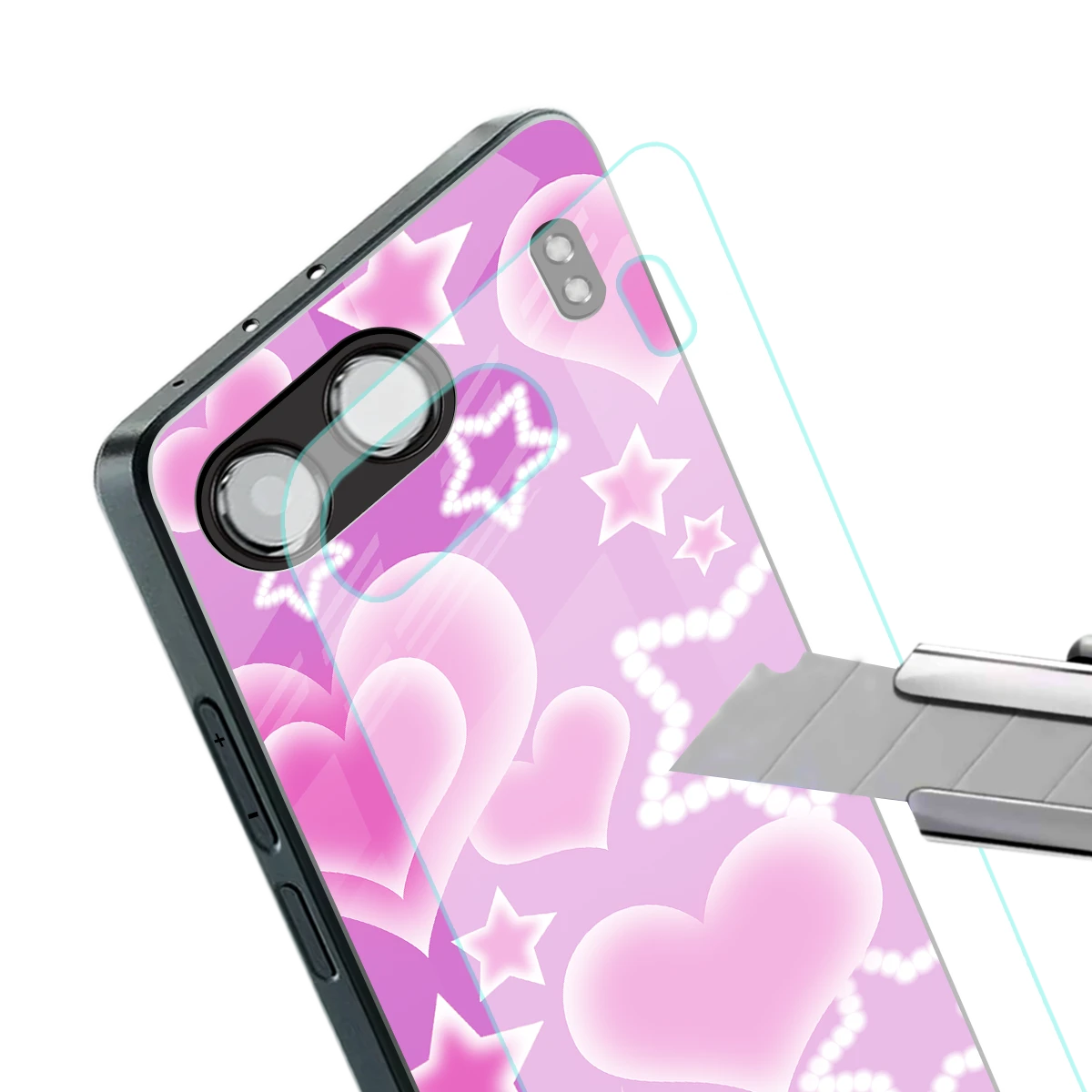 Pink Celestia stylish phone case for oneplus nord 4 | glossy glass and slim fit