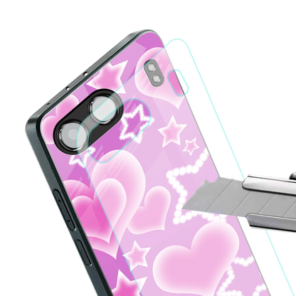 Pink Celestia stylish phone case for oneplus nord 4 | glossy glass and slim fit