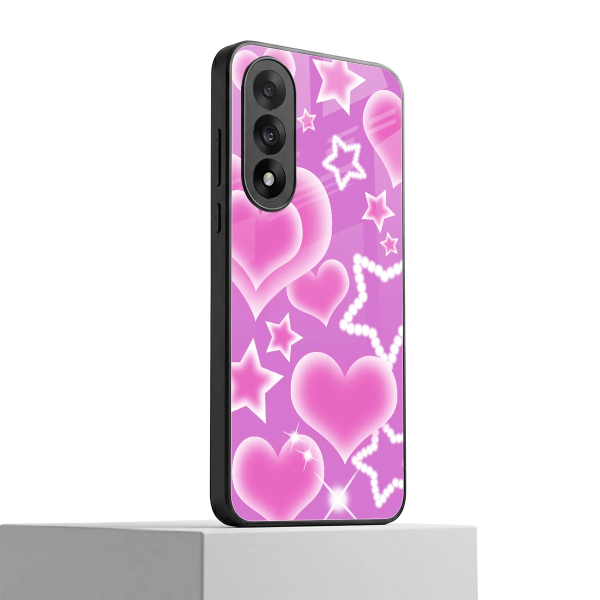 Pink Celestia oneplus nord 5 mobile cover | shockproof glass phone case