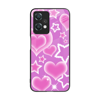 Pink Celestia back phone cover | glass case for oneplus nord ce 2 lite