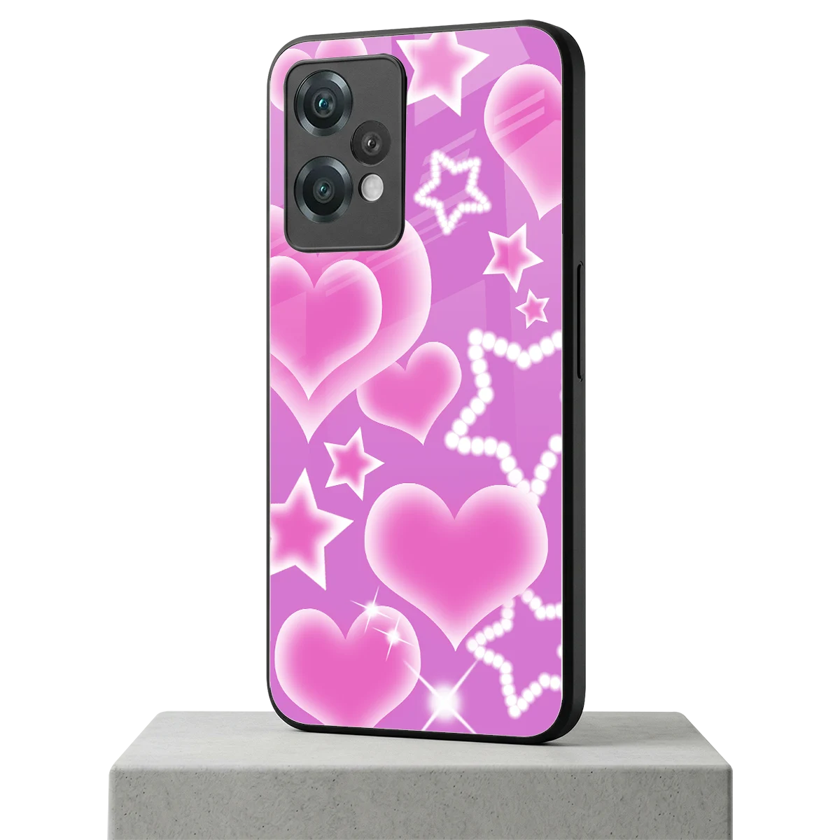 Pink Celestia oneplus nord ce 2 lite mobile cover | shockproof glass phone case