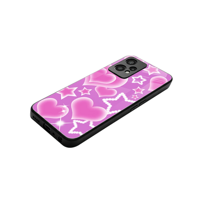 Pink Celestia stylish phone case for oneplus nord ce 2 lite | glossy glass and slim fit