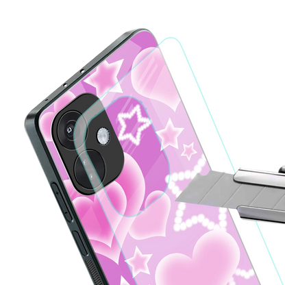 Pink Celestia stylish phone case for oneplus nord ce 3 | glossy glass and slim fit