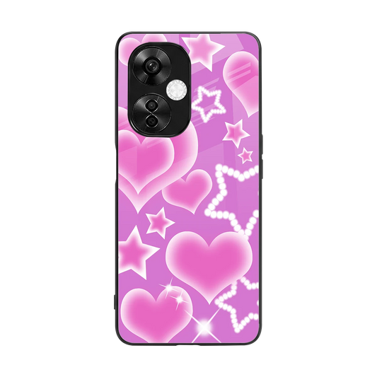 Pink Celestia back phone cover | glass case for oneplus nord ce 3 lite