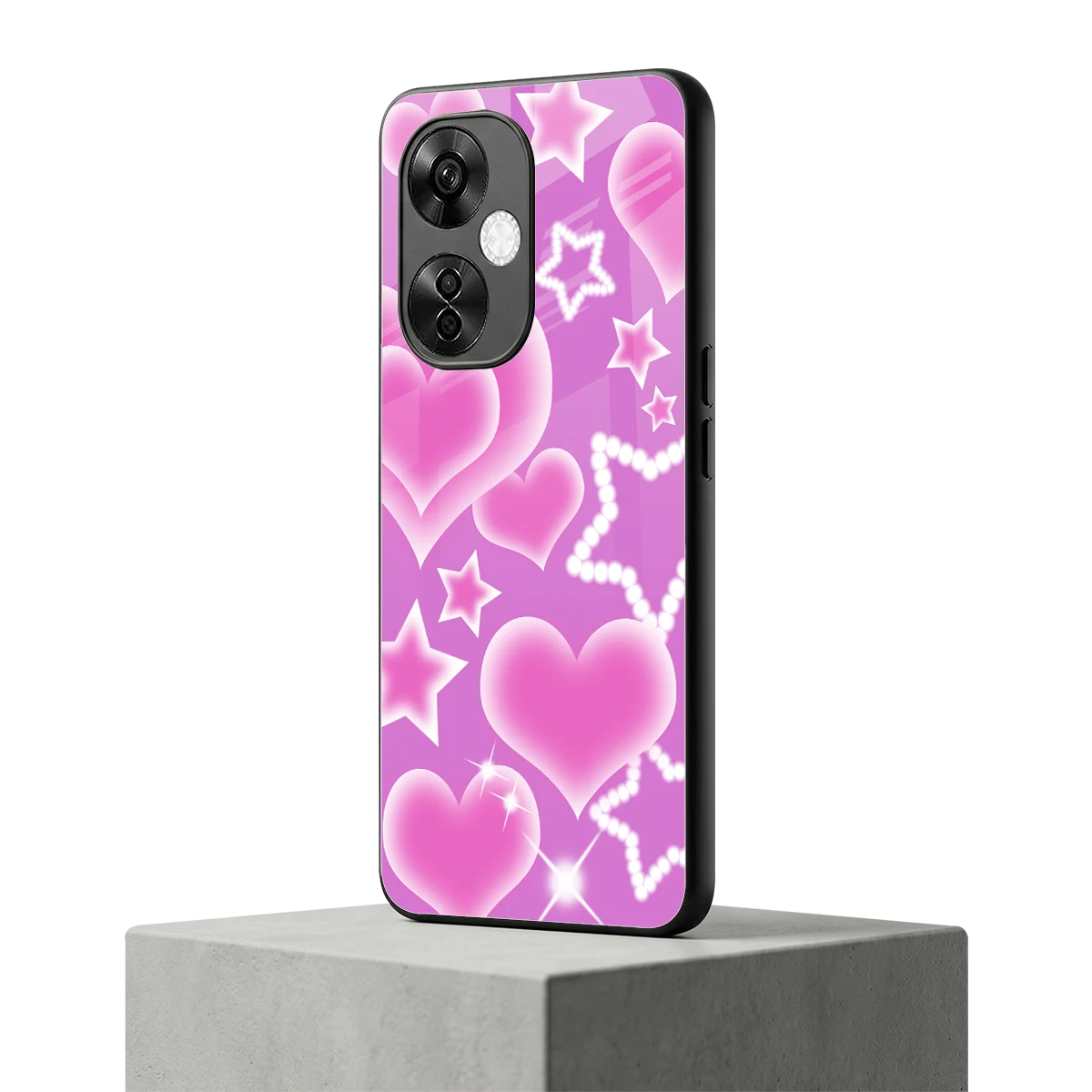 Pink Celestia oneplus nord ce 3 lite mobile cover | shockproof glass phone case