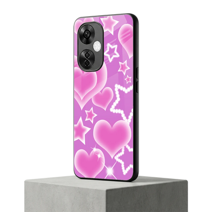 Pink Celestia oneplus nord ce 3 lite mobile cover | shockproof glass phone case