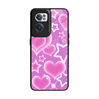 Pink Celestia back phone cover | glass case for oneplus nord ce 2