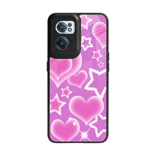Pink Celestia back phone cover | glass case for oneplus nord ce 2