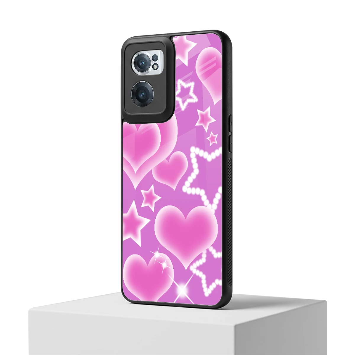 Pink Celestia oneplus nord ce 2 mobile cover | shockproof glass phone case