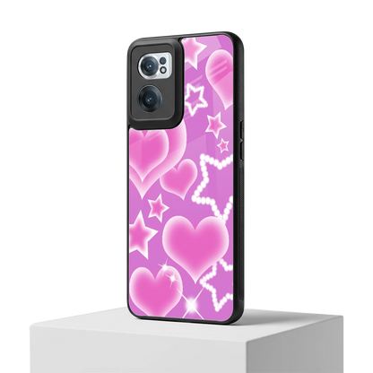 Pink Celestia oneplus nord ce 2 mobile cover | shockproof glass phone case