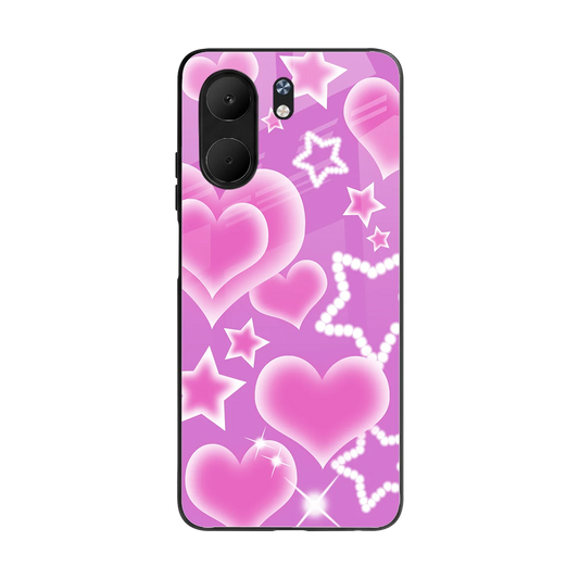 Pink Celestia back phone cover | glass case for oppo a5x 5g