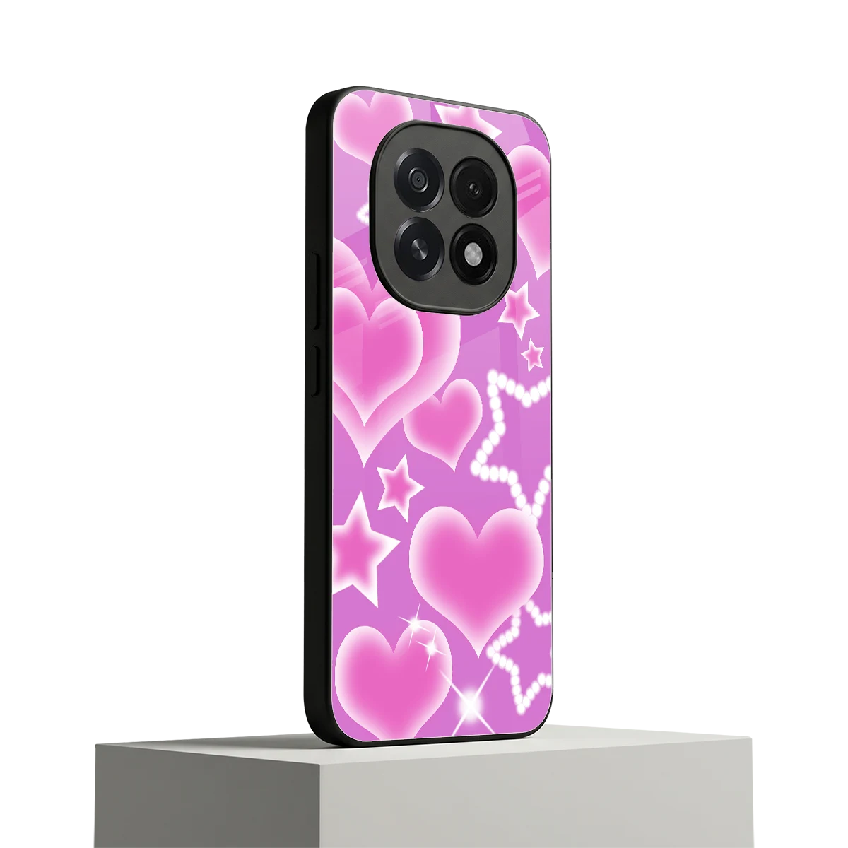 Pink Celestia oppo f29 5g mobile cover | shockproof glass phone case