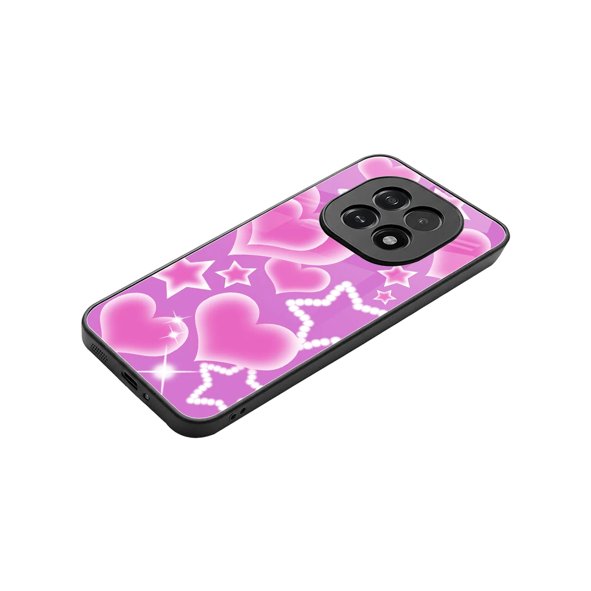 Pink Celestia stylish phone case for oppo f29 5g | glossy glass and slim fit