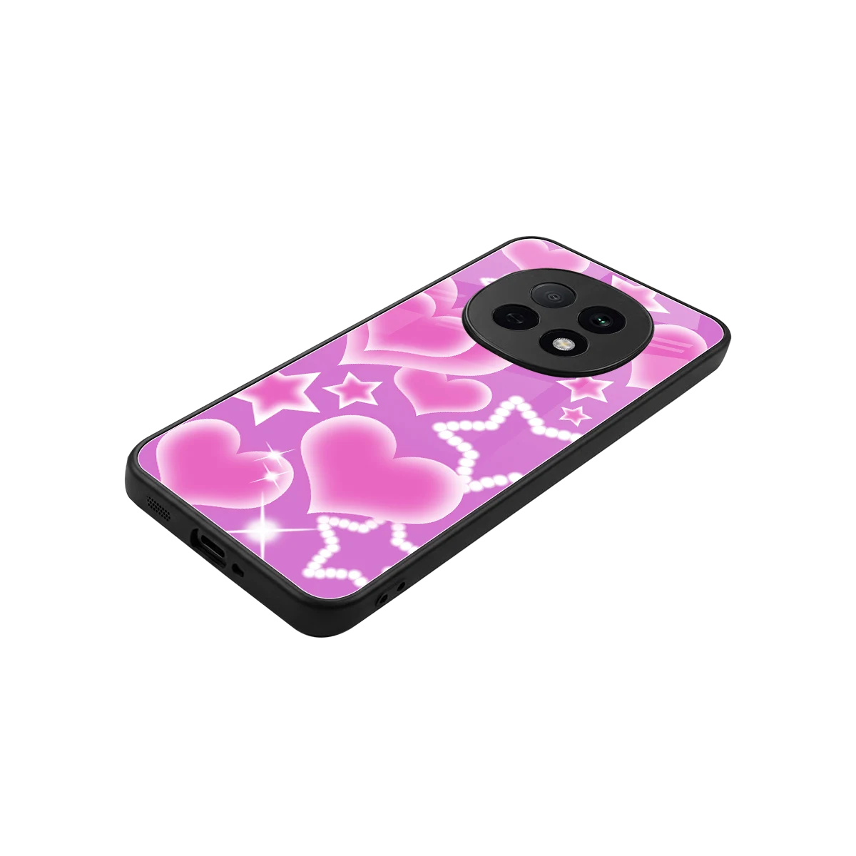 Pink Celestia stylish phone case for oppo f29 pro 5g | glossy glass and slim fit