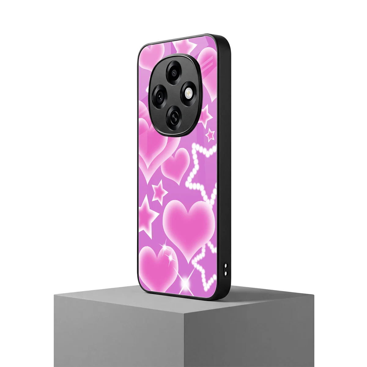 Pink Celestia oppo f31 pro 5g mobile cover | shockproof glass phone case