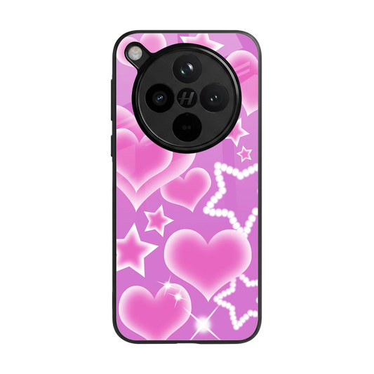 Pink Celestia back phone cover | glass case for oppo find x8