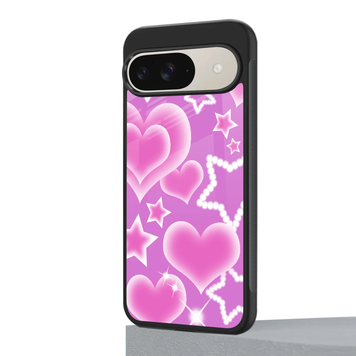Pink Celestia google pixel 9 mobile cover | shockproof glass phone case
