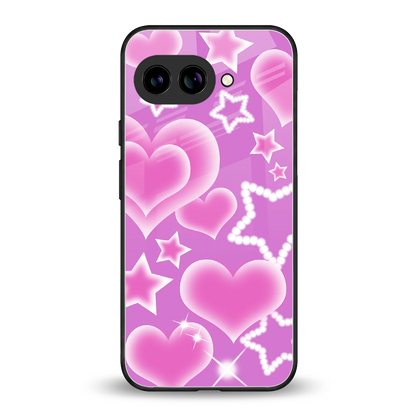Pink Celestia back phone cover | glass case for google pixel 10a