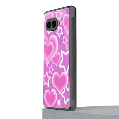Pink Celestia google pixel 10a mobile cover | shockproof glass phone case