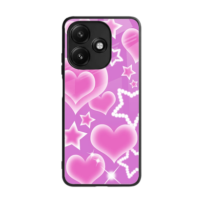 Pink Celestia back phone cover | glass case for redmi 12 5g