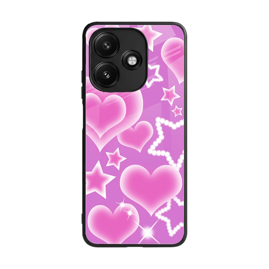 Pink Celestia back phone cover | glass case for redmi 12 5g