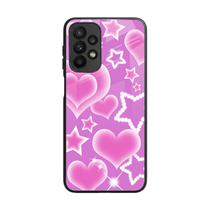 Pink Celestia back phone cover | glass case for samsung galaxy a23