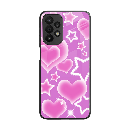 Pink Celestia back phone cover | glass case for samsung galaxy a23