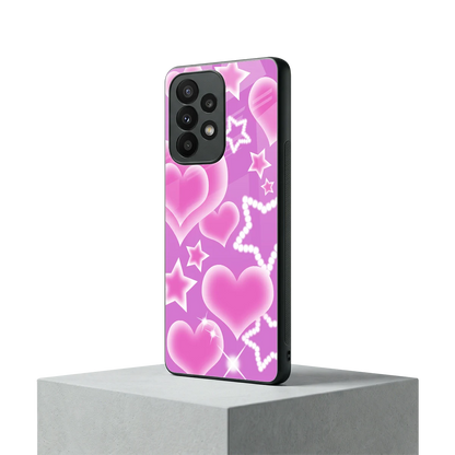 Pink Celestia samsung galaxy a23 mobile cover | shockproof glass phone case