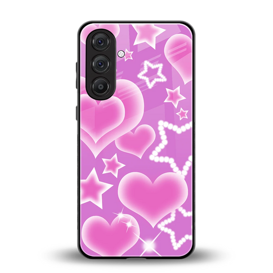 Pink Celestia back phone cover | glass case for samsung galaxy m36 5g
